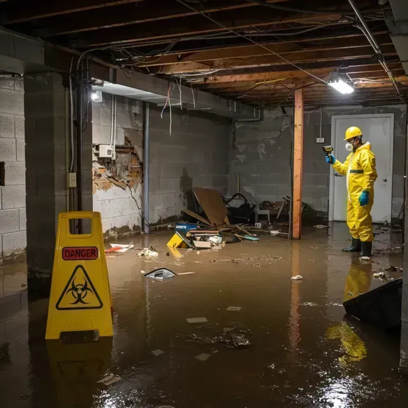 Flooded Basement Electrical Hazard in Boone County, IL Property